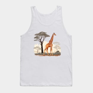 Watercolor Giraffe Tank Top